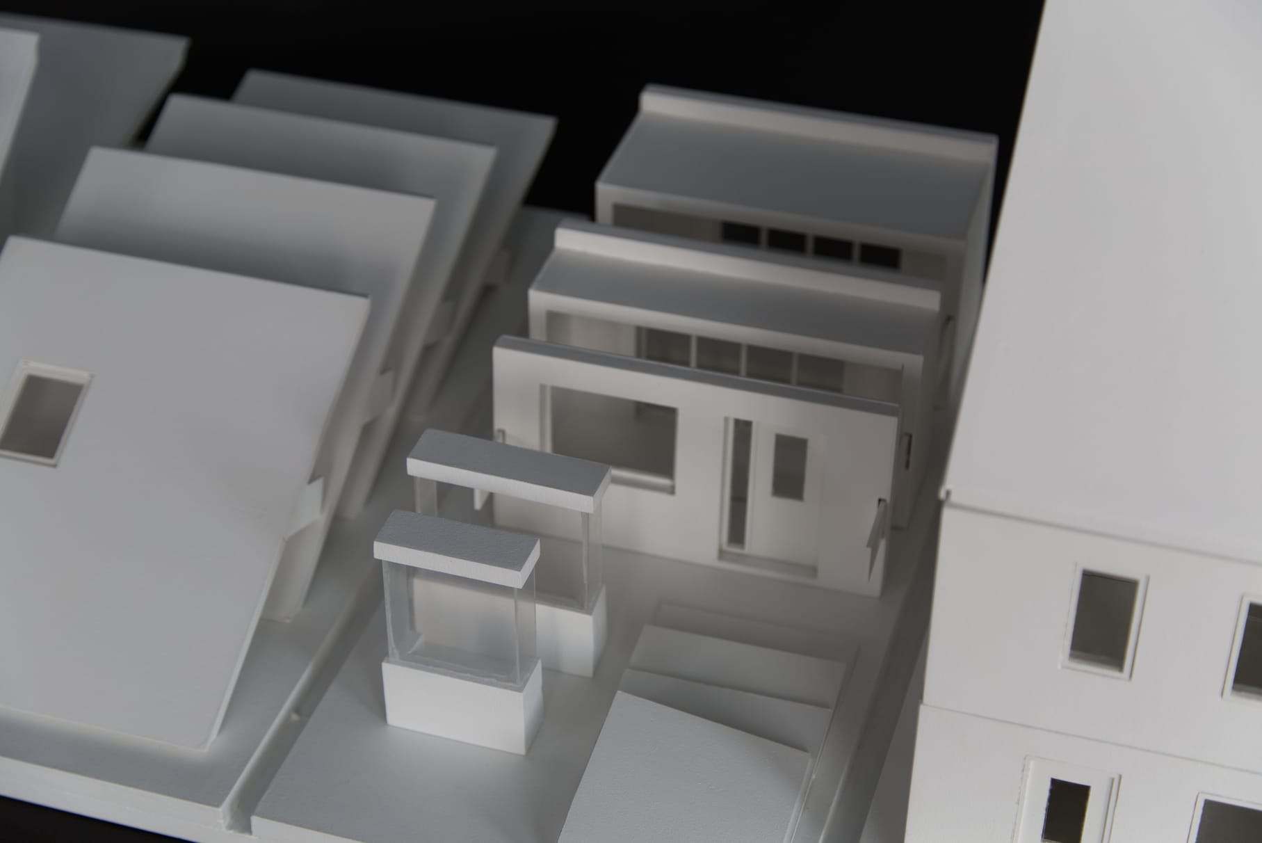 Close-up of the dormer roofs and the bay window options on the base plate