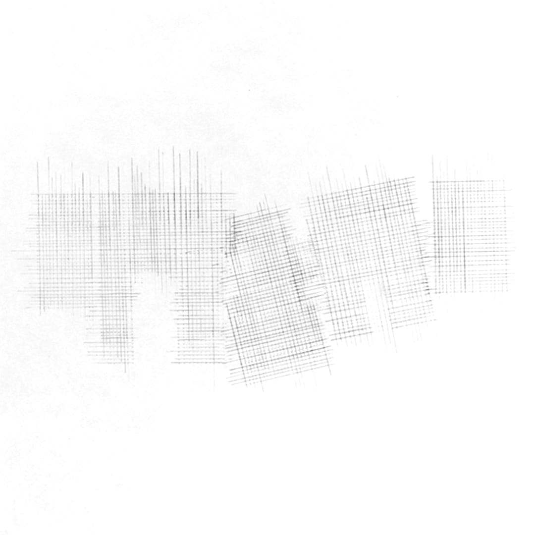 Pencil drawing of crossing hatched lines