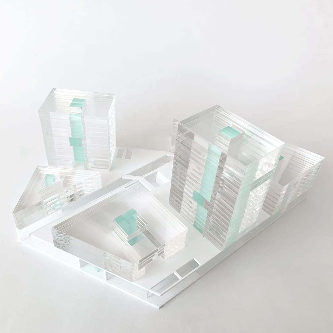 The second block with its transparent towers